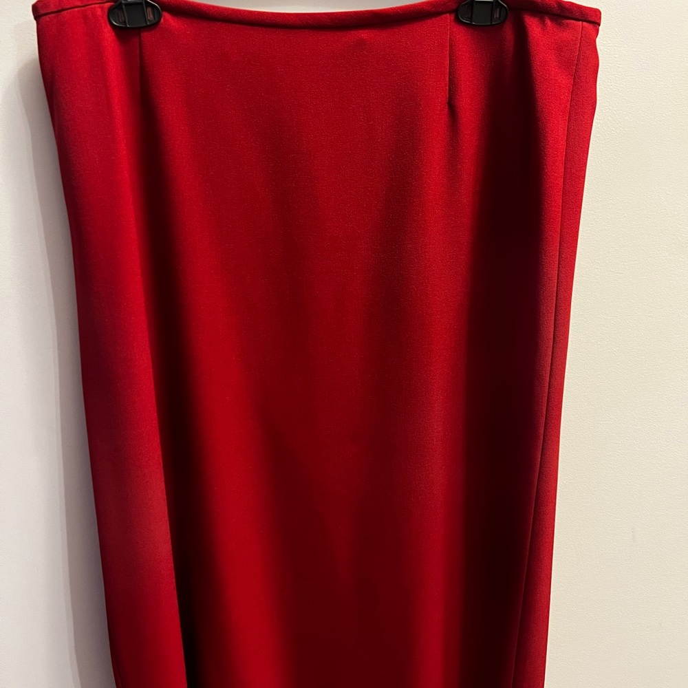 Burgundy Kick Pleat Skirt